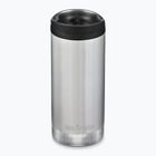 Cană termică Klean Kanteen TKWide Cafe Cap 355 ml brushed stainless