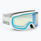 Ochelari de schi Giro Cruz white wordmark/ yellow boost