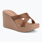 Papuci pentru femei Ipanema High Fashion II Slide brown/glitter/pink