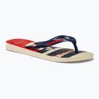 Șlapi Havaianas Top Nautical beige straw / navy blue / ruby red