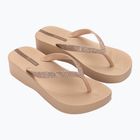 Flip flops pentru femei Ipanema Mesh Chic Plat bej/glitter bej