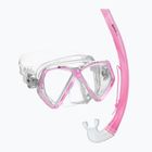 Set de snorkeling pentru copii Mares Combo Zephir Junior pink/clear