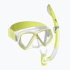 Set de snorkeling pentru copii Mares Combo Pirate Neon yellow/white/clear 411788SF