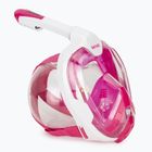 Mască integrală de snorkeling SEAC Magica white/pink