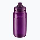 Bidon pentru bicicletă Elite FLY Tex 550 ml clear/purple