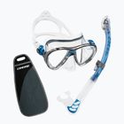 Set de scufundări Cressi Big Eyes Evolution + mască Alpha Ultra Dry + snorkel albastru DS337020