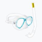 Set de snorkeling pentru copii Cressi Perla Jr + Minigringo clear/aquamarine