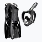 Set de scufundări Cressi Baron + Tonga black/black/black