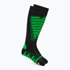 Șosete de schi Mico Heavy Weight Superthermo Primaloft Merino Ski nero verde fluo