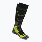 Șosete de schi Mico Medium Weight Superthermo Natural Marino Ski nero/giallo fluo