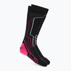 Șosete de schi pentru femei Mico Medium Weight Warm Control Ski nero/fucsia fluo
