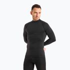 Tricou termic Mico Odor Zero Mock Neck pentru bărbați negru IN01451