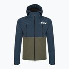 Jachetă de ciclism Northwave Easy Out Softshell albastru închis / verde pădure pentru bărbați