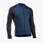 Tricou de ciclism Northwave Blade 4 LS pentru bărbați, albastru închis / negru