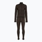 Set de lenjerie termoactivă pentru femei EA7 Emporio Armani Ski Jacquard Knitted fancy brown animal print