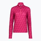 Bluză de schi pentru femei EA7 Emporio Armani Pure Powerstretch T-Top Half Zip fancy vivacious mono