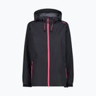Jachetă de ploaie pentru femei CMP 39X6636 Fix Hood antracit/gloss