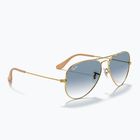 Ochelari de soare Ray-Ban Aviator Classic arista gold/light blue