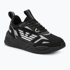 EA7 Emporio Armani Ace Runner triplu negru/argintiu pantofi Emporio Armani Ace Runner triplu negru/argintiu