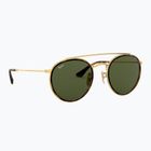 Ochelari de soare Ray-Ban Round Double Bridge arista gold/green g-15