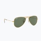 Ochelari de soare pentru copii Ray-Ban Aviator arista gold/dark green