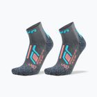 Șosete pentru femei UYN Trekking Approach Low Cut 2 pack grey/turquoise