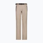 Pantaloni de trekking pentru femei CMP 3T51446 Zip Off sand/anthracite