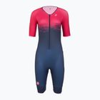 Costum de cislism pentru femei Castelli Core Tri W belgian blue/bright rose