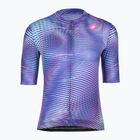 Tricou de ciclism pentru femei Castelli Cosmic Vortex multicolor ultraviolet rose