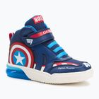 Pantofi pentru copii Geox Grayjay albastru oceanic/roșu