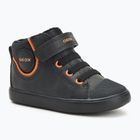 Pantofi pentru copii Geox Gisli negru/portocaliu închis