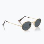 Ochelari de soare Ray-Ban Oval arista gold/blue