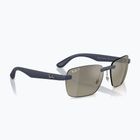 Ochelari de soare Ray-Ban RB4470 Polarized+ Lenses sand dark blue/grey gradient chromance