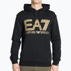 EA7 Emporio Armani Emporio Armani Train Logo Series Oversize Logo Hoodie Coft negru pentru bărbați