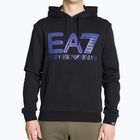 EA7 Emporio Armani Emporio Armani Train Logo Series Oversize Logo Hoodie Coft negru pentru bărbați