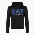 EA7 Emporio Armani Emporio Armani Train Logo Series Oversize Logo Hoodie Coft negru pentru bărbați