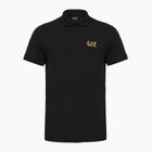 Tricou polo pentru bărbați EA7 Emporio Armani Core Identity Polo black / gold logo