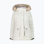 Jacheta de ploaie cu glugă cu fermoar CMP Parka Zip Hood pentru femei  alb 32K3206F
