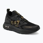 EA7 Emporio Armani negru și alb Altura Knit triple negru / aur pantofi negru / aur