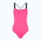 Costum de baie EA7 Emporio Armani Logo Tape One Piece neon pink