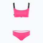 Costum de baie din două piese pentru femei EA7 Emporio Armani Logo Tape Bikini Top neon pink