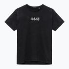Tricou pentru bărbați Kaotiko Washed Heron Japan black