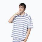 Tricou polo pentru bărbați Kaotiko Towel Stripe blue / white