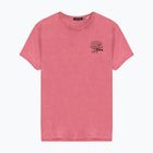 Tricou pentru bărbați Kaotiko Washed No Roles Flower pink flamingo