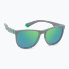 Ochelari de soare polarizați pentru copii Polaroid PLD 8049/S gri-verde/gri-verde oglindă