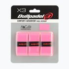 Învelișuri pentru rachete de padel Bullpadel GB-1201 Comfort Absorbent 3 buc. fluor pink