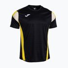 Tricou pentru bărbați Joma Montreal black/yellow