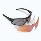 Ochelari de ciclism Tifosi Davos Davos negru mat/negru/frumos/roșu/roșu transparent