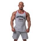 Tank top de antrenament pentru bărbați NEBBIA Old-School Muscle Tank Top light grey