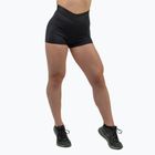 Pantaloni scurți de antrenament pentru femei NEBBIA Intense Leg Day cu talie înaltă negru